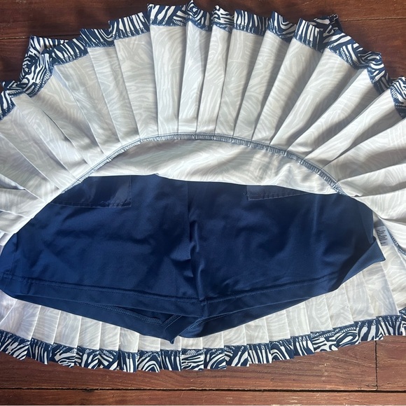 Lady Hagen Blue and White Mini Skirt - Picture 6 of 7
